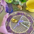 Caracol Handwoven Iraca Placemat Natural Palm with Color Accents