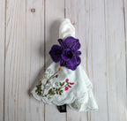 Orchid Handwoven Iraca Napkin Ring Solid Color (one solid color) Purple