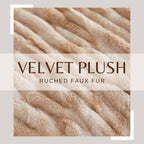Ruched Faux Fur Throw Blanket – Alondra Collection