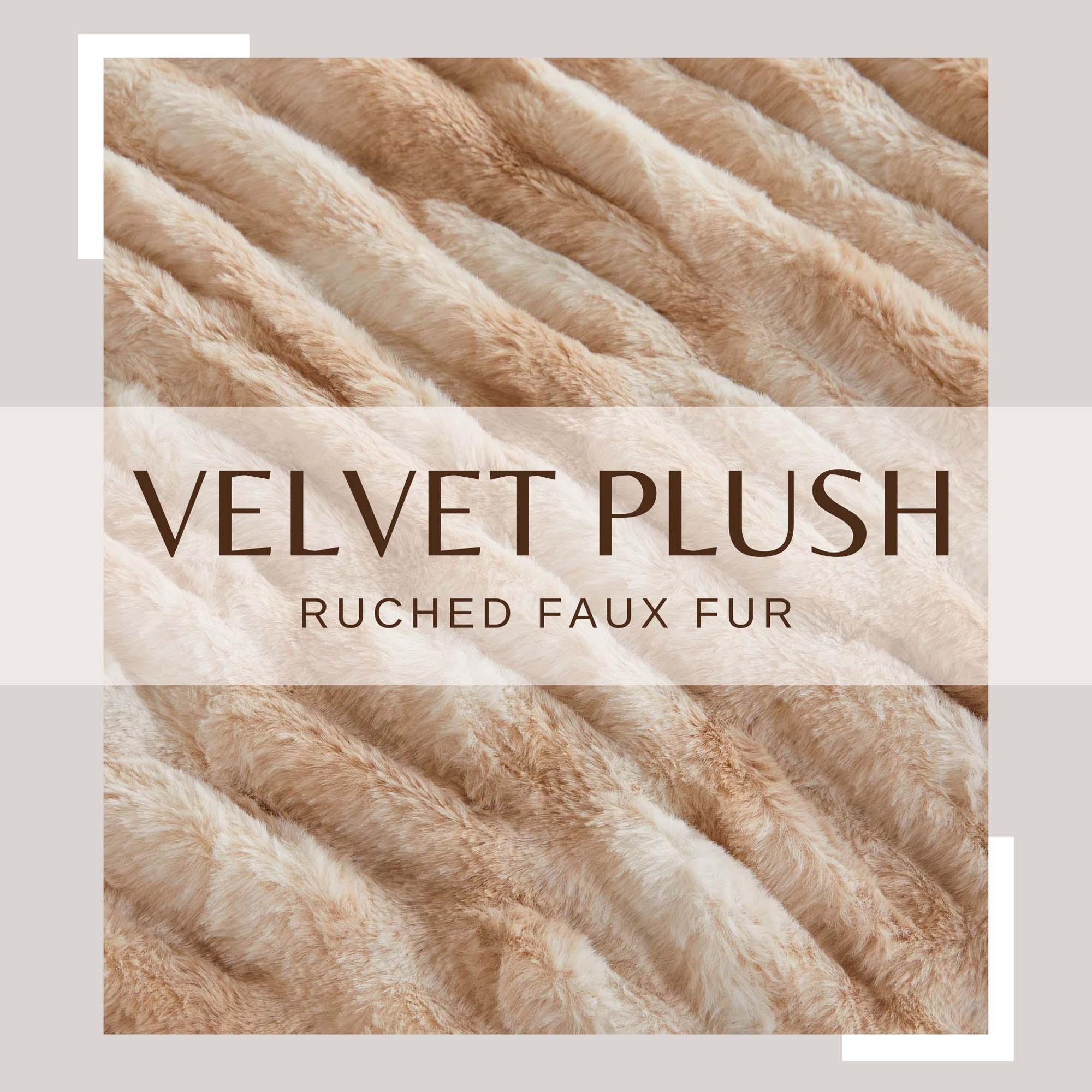 Ruched Faux Fur Throw Blanket – Alondra Collection