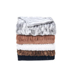 Ruched Faux Fur Throw Blanket – Alondra Collection