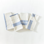 Aden Cotton Dinner Napkin Natural with Grey Set of 6
