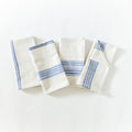Aden Cotton Dinner Napkin Natural with Grey Set of 6