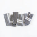 Aden Cotton Dinner Napkin Grey with Natural Set of 6