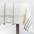 Ribbons Cotton Tablecloth Grey 96 x 54