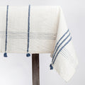 Ribbons Cotton Tablecloth Navy 96 x 54