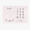30 x 40 Personalized Name Baby Months Blanket