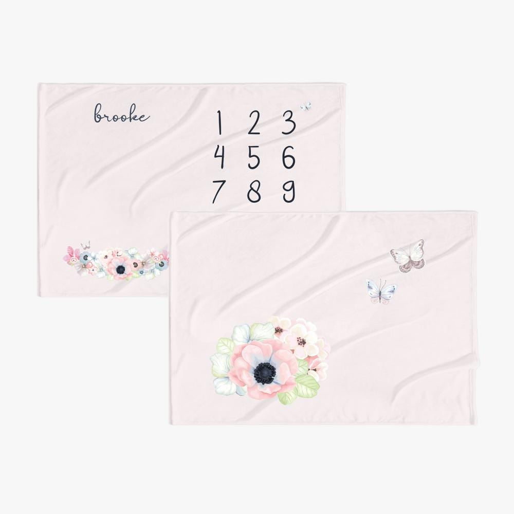 30 x 40 Personalized Name Baby Months Blanket Secondary image