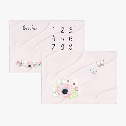 30 x 40 Personalized Name Baby Months Blanket Default Title