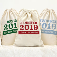 College Custom Large Laundry Drawstring Sack Default Title