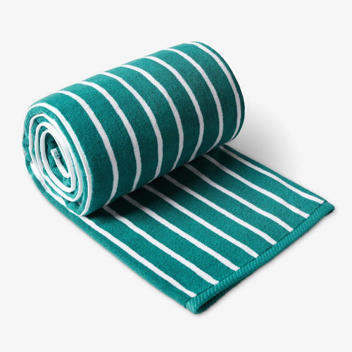 Sea Green Pinstripe Cabana Beach Towel