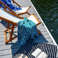 Sea Green Pinstripe Cabana Beach Towel