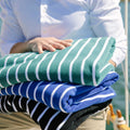 Sea Green Pinstripe Cabana Beach Towel