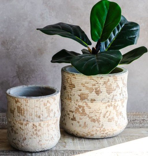 Set of 2 Center Line Splatter Planters Main image