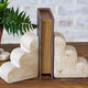 Set of 2 Scallop Edge Cement Bookends