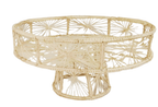 Starburst Handwoven Iraca Fruit Stand Classic Solid Color Natural