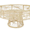 Starburst Handwoven Iraca Fruit Stand Classic Solid Color Natural