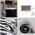 Striped Hand Towel Black