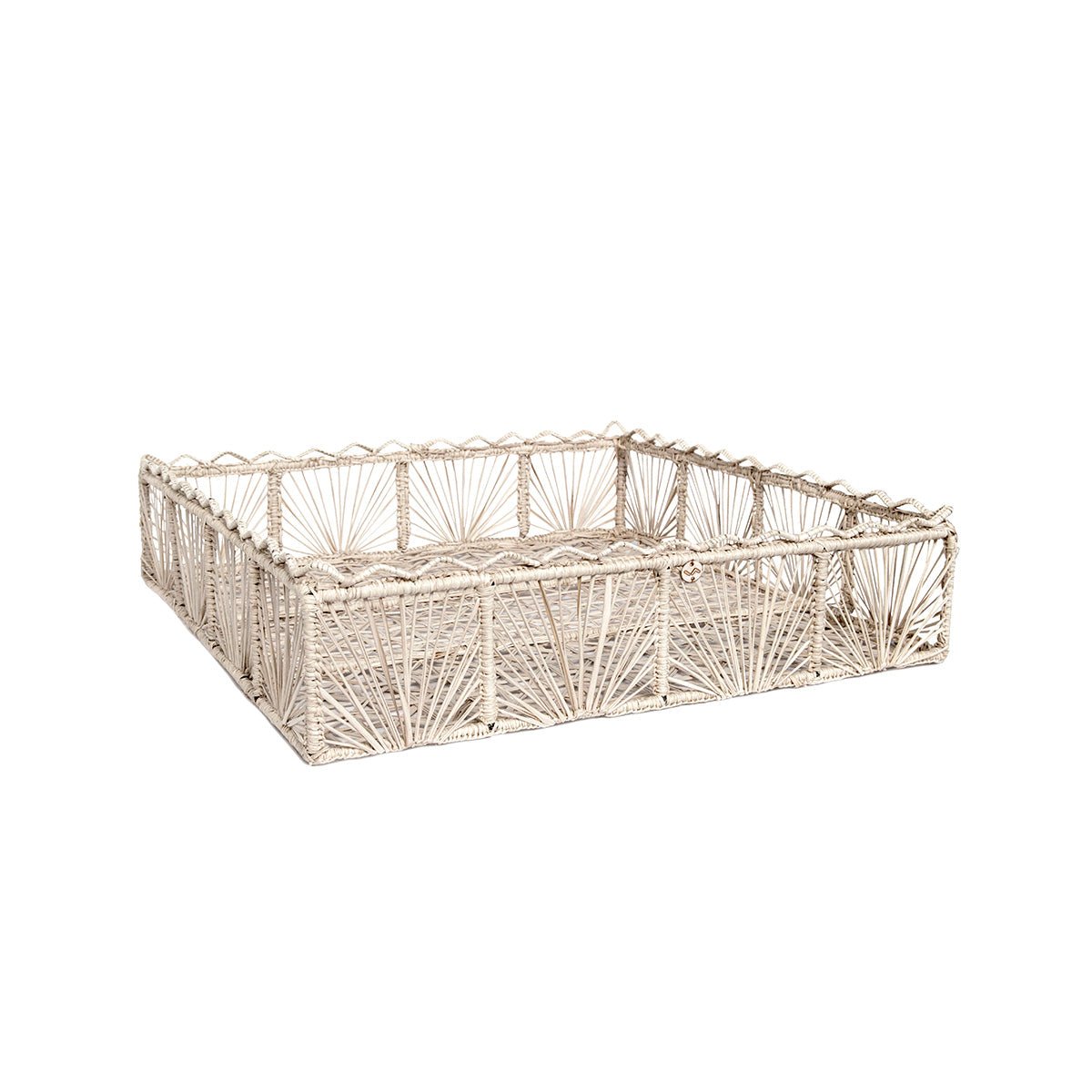 Sunshine Rectangle Handwoven Iraca Decorative Tray Main image