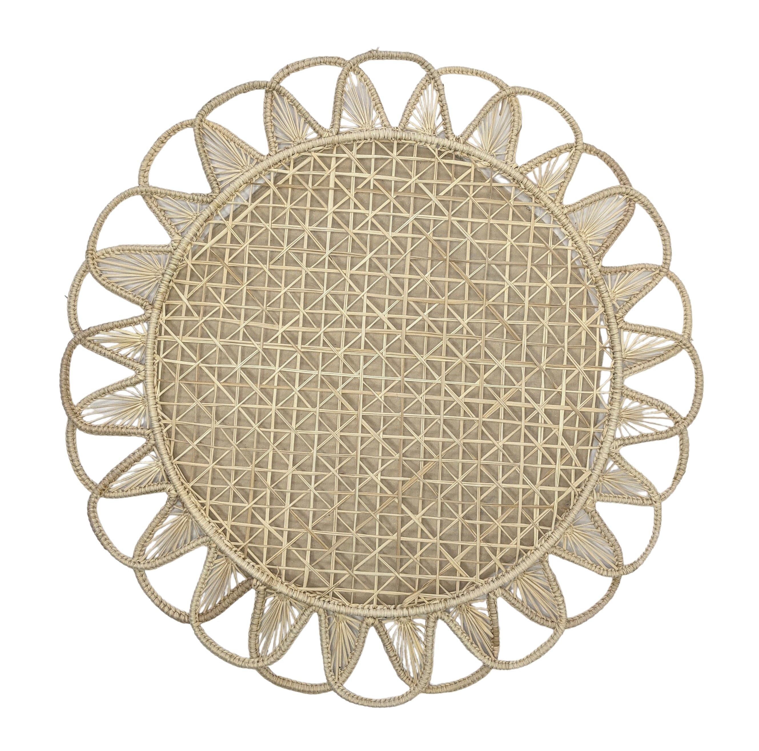 Luminous Woven Placemat Solid Color Natural Main image