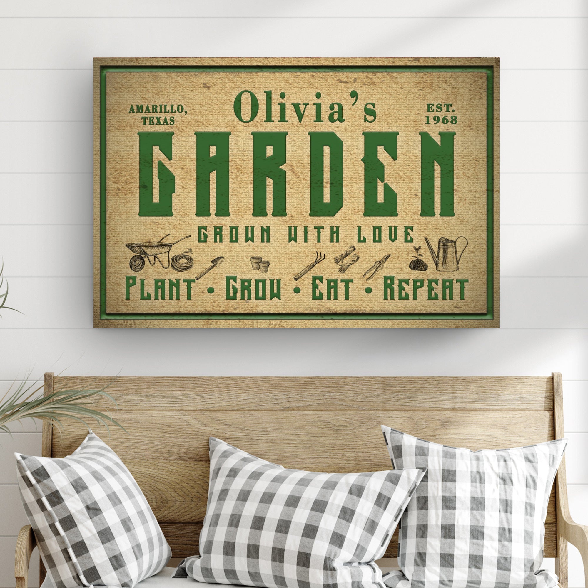 Plant, Grow, Eat, Repeat Garden Sign Secondary image