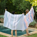 Teal & Gray Cape Cod Turkish Towel