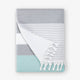 Teal & Gray Cape Cod Turkish Towel