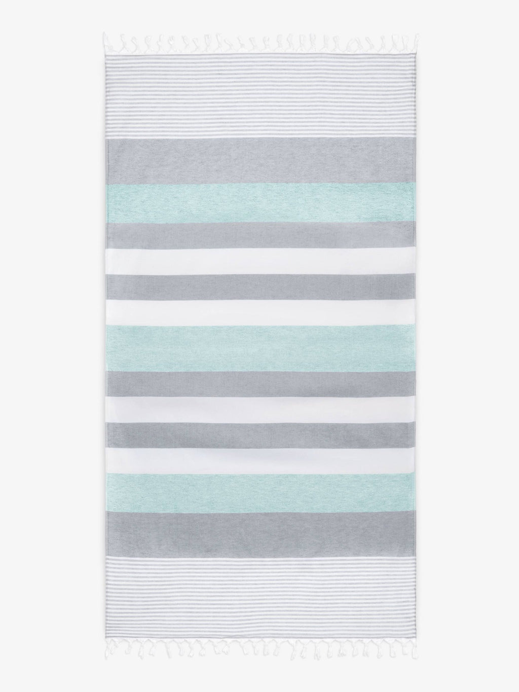 Teal & Gray Cape Cod Turkish Towel