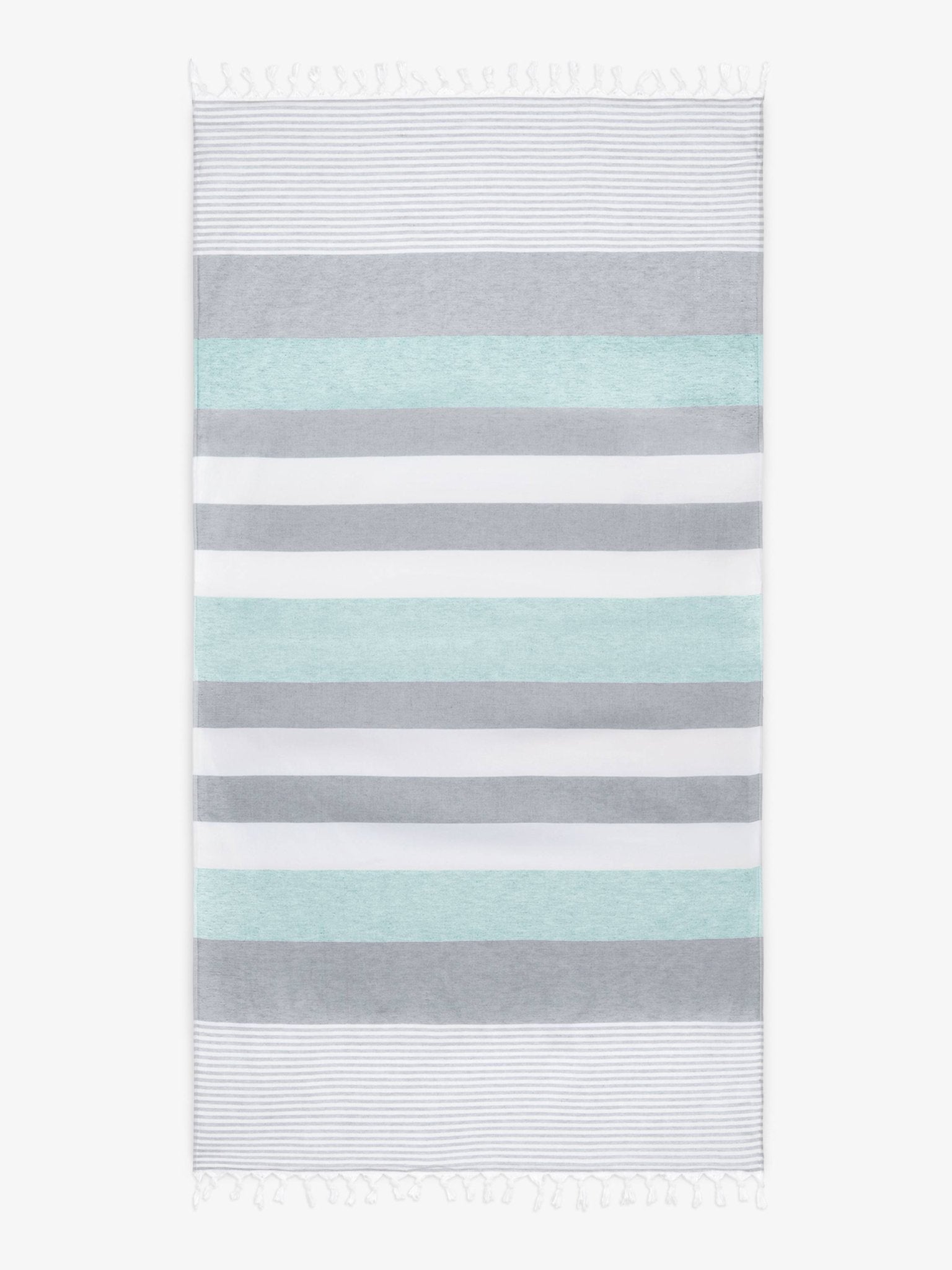 Teal & Gray Cape Cod Turkish Towel