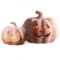 Orange Terracotta Jack-O-Lantern Pumpkins | 2 Sizes
