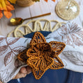 Thanksgiving Star Flower Woven Napkin Ring