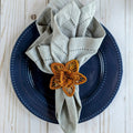 Thanksgiving Star Flower Woven Napkin Ring