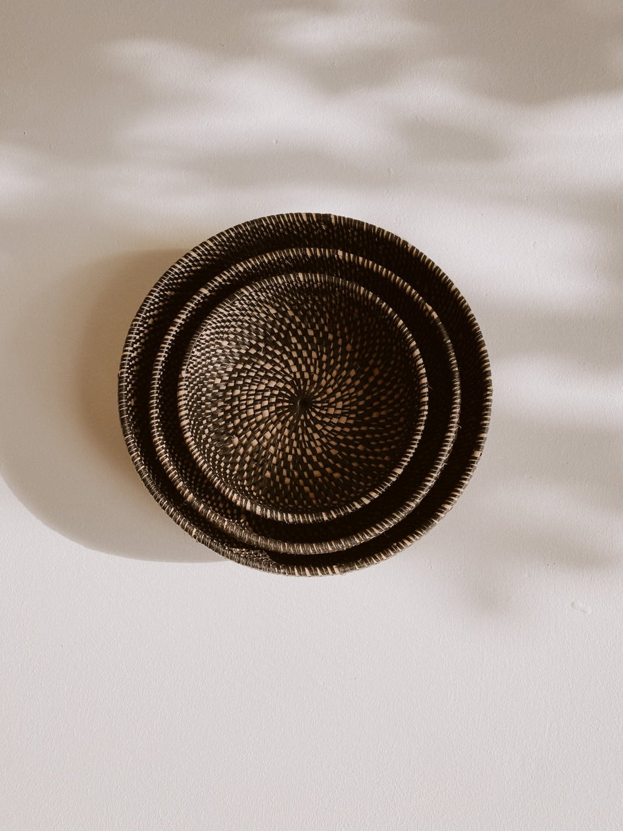 Tiga Woven Nesting Bowls Black