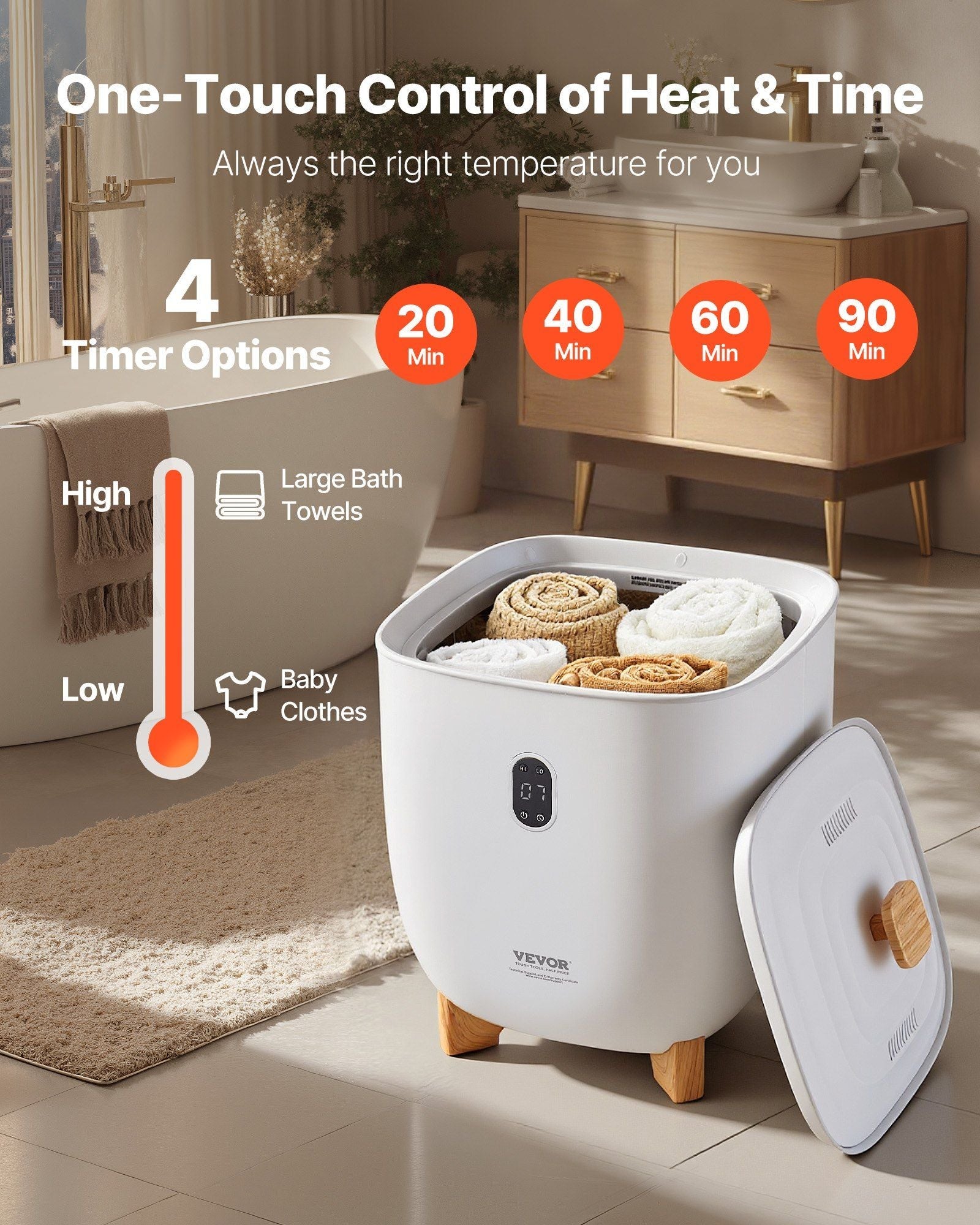 Towel Warmer Bucket – 25L Luxury Bathroom & Home Spa Essential