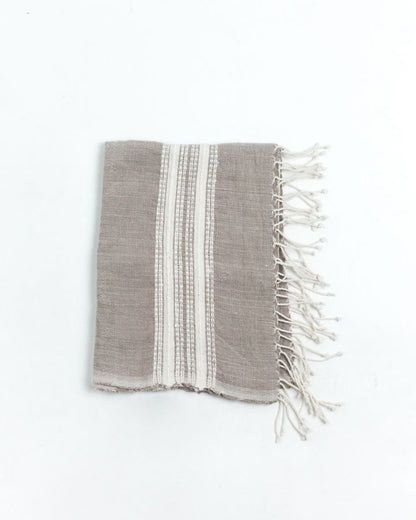 Aden Cotton Hand Towel Stone with Natural