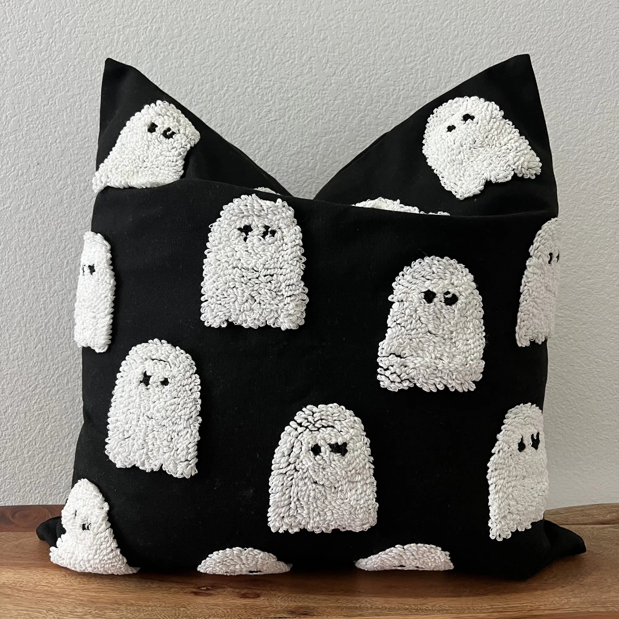 Tufted throw pillow cover, Halloween and fall décor Main image