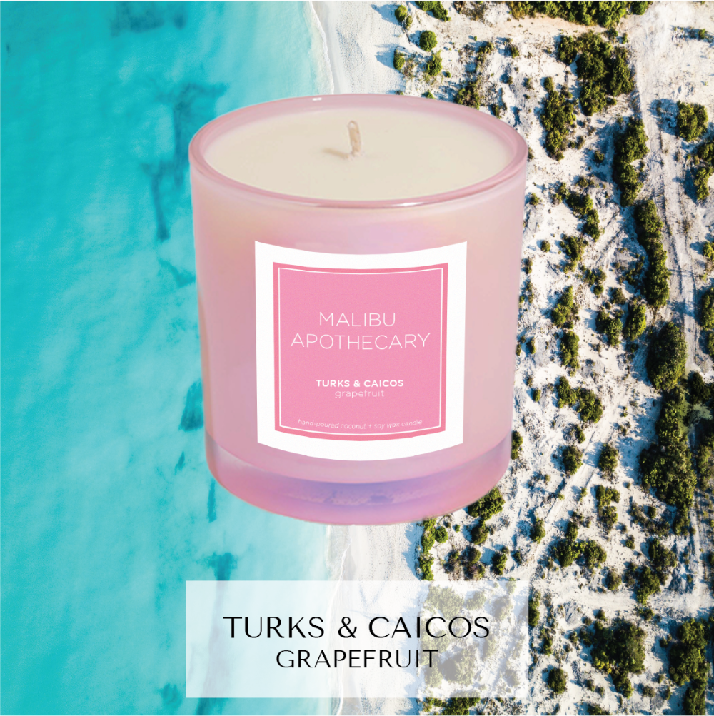 Iridescent Pink Candle Turks & Caicos
