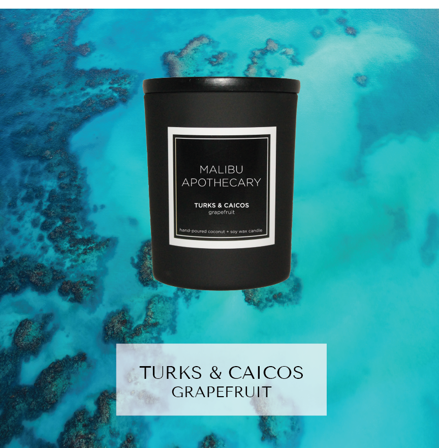 Mini Matte Black Candle Turks & Caicos