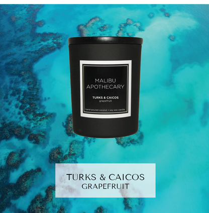 Mini Matte Black Candle Turks & Caicos
