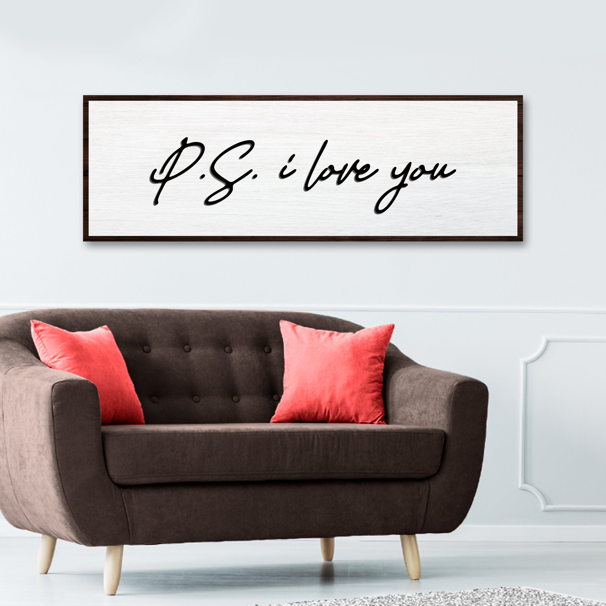 Valentine P.S. I Love You Typography Sign Secondary image