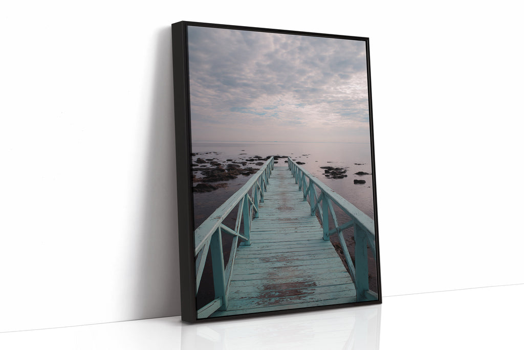 Pathway to Quiet Horizons Black Framed Canvas