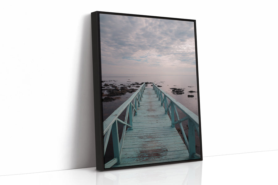Pathway to Quiet Horizons Black Framed Canvas
