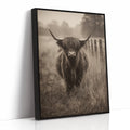 Guardian of the Misty Meadow Black Framed Canvas