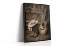 Echoes of Sunlit Retreats Black Framed Canvas