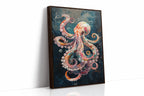 Oceanic Whirl of Dreams Brown Framed Canvas