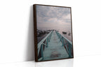 Pathway to Quiet Horizons Brown Framed Canvas