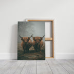 Gentle Giants Beneath Misty Skies Gallery Canvas