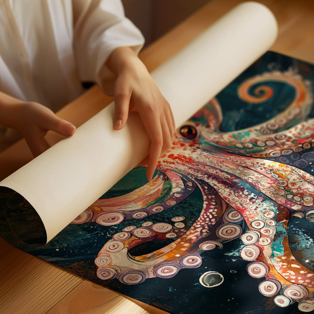 Oceanic Whirl of Dreams Matte Poster