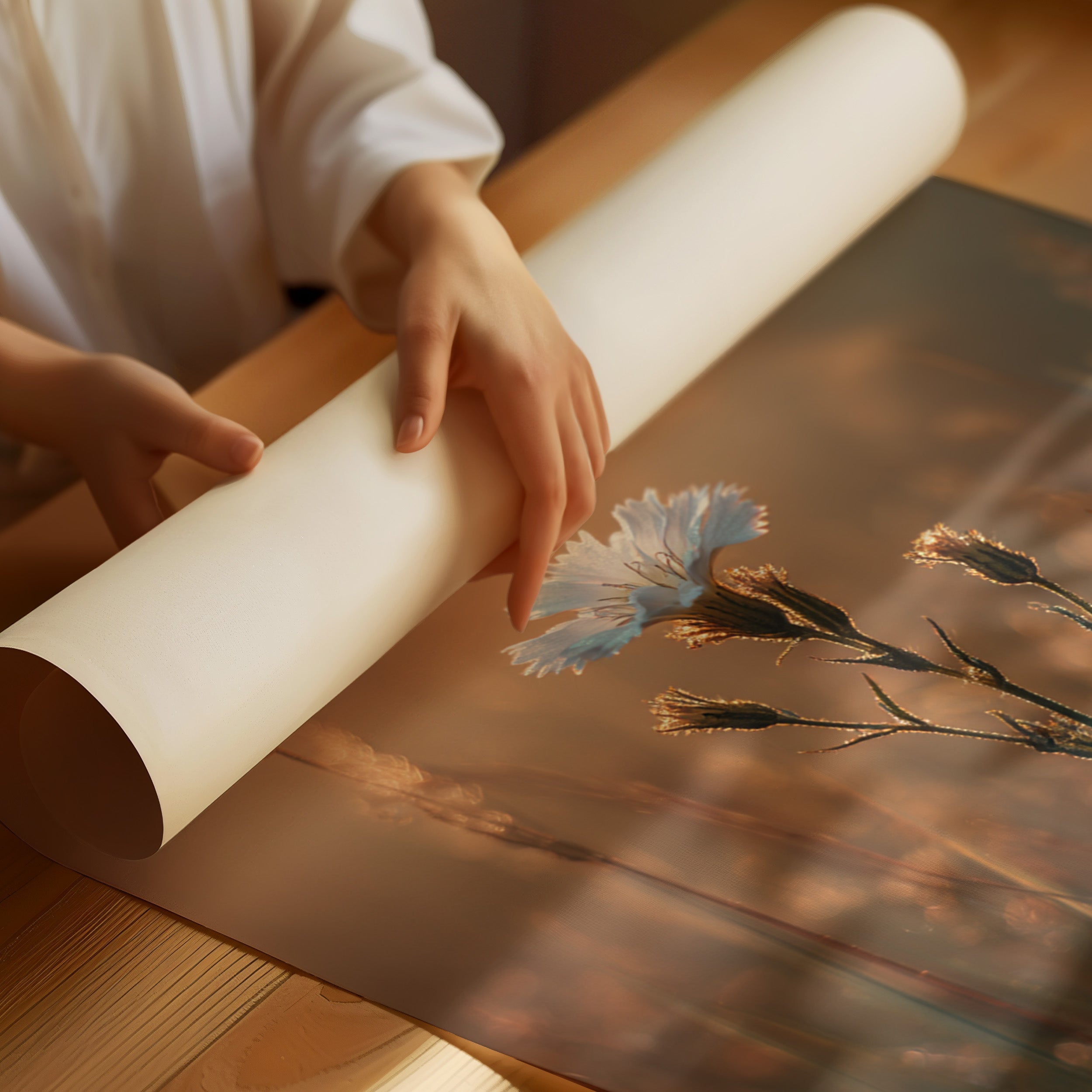 A Single Bloom In Sunrise's Embrace Matte Poster