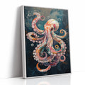 Oceanic Whirl of Dreams White Framed Canvas